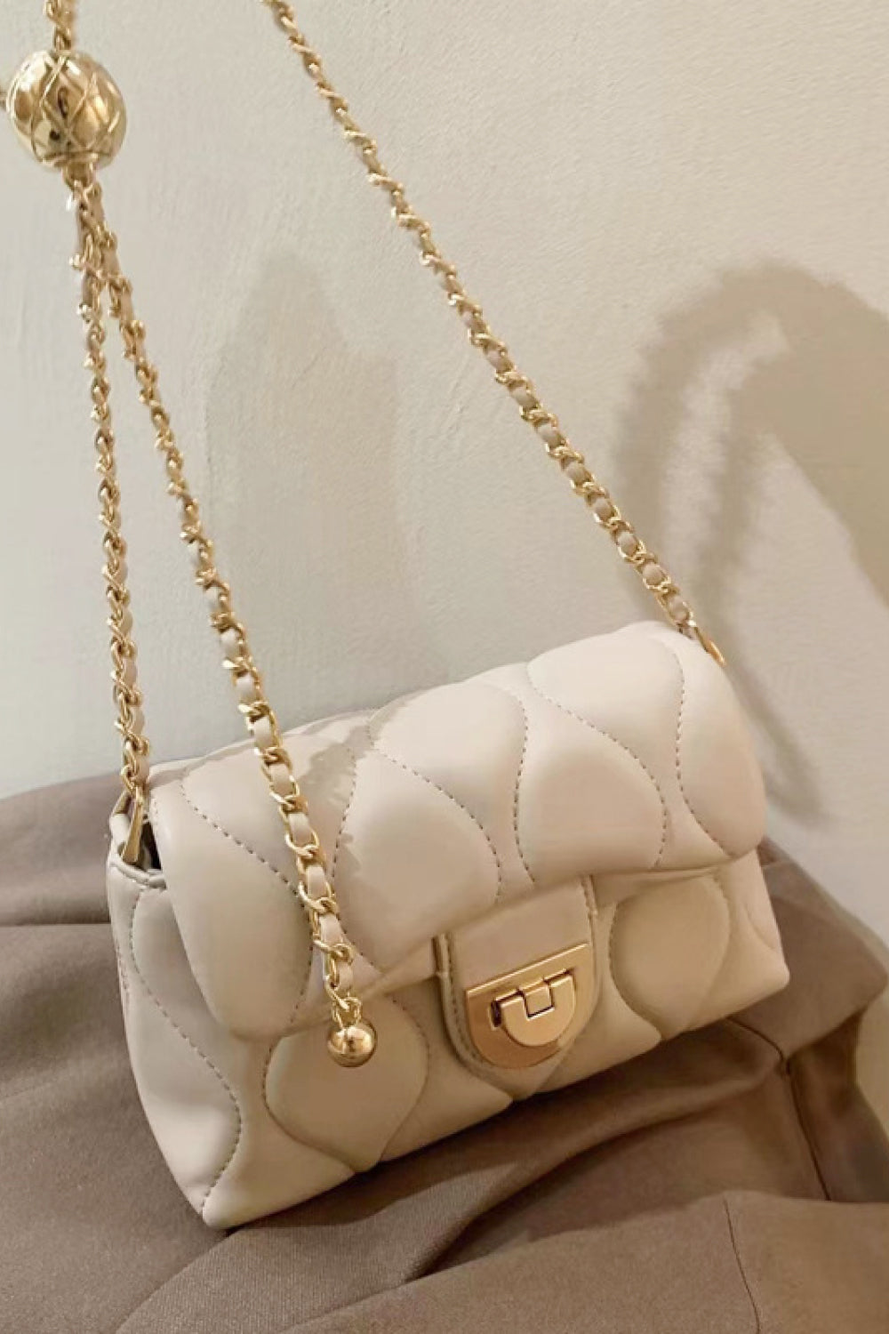 Leather Adjustable Chain Crossbody Bag