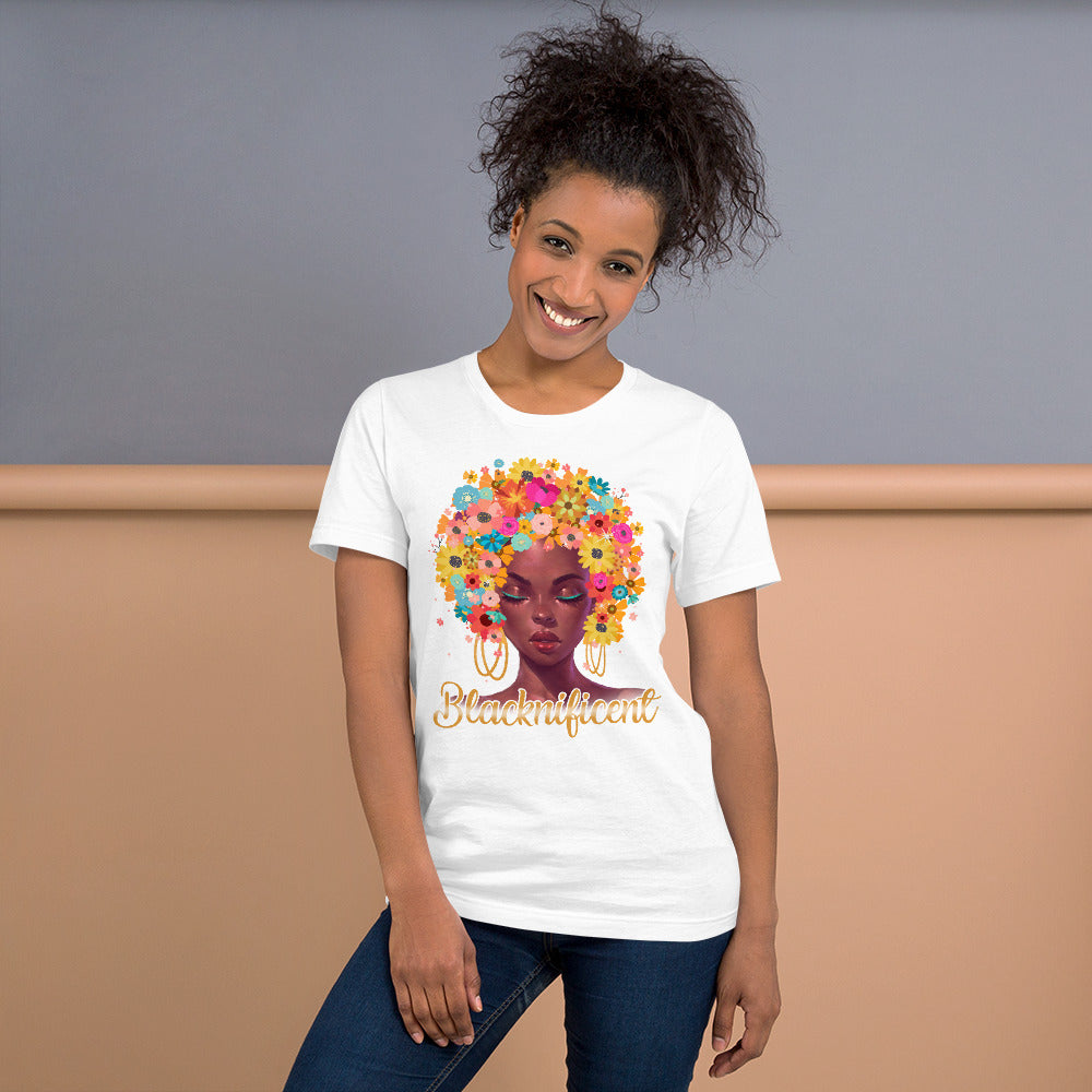 Blacknificent (Flower Afro) T-Shirt