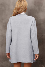 Load image into Gallery viewer, Waterfall Collar Longline Cardigan with Side Pockets
