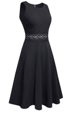 Load image into Gallery viewer, Round Neck Sleeveless Lace Trim Dress
