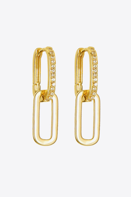 Cubic Zirconia Link Earrings