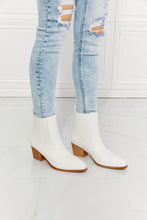 Load image into Gallery viewer, MMShoes Love the Journey Stacked Heel Chelsea Boot in White
