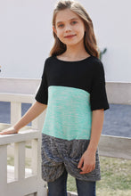 Load image into Gallery viewer, Girls Color Block Twisted Tunic Tee
