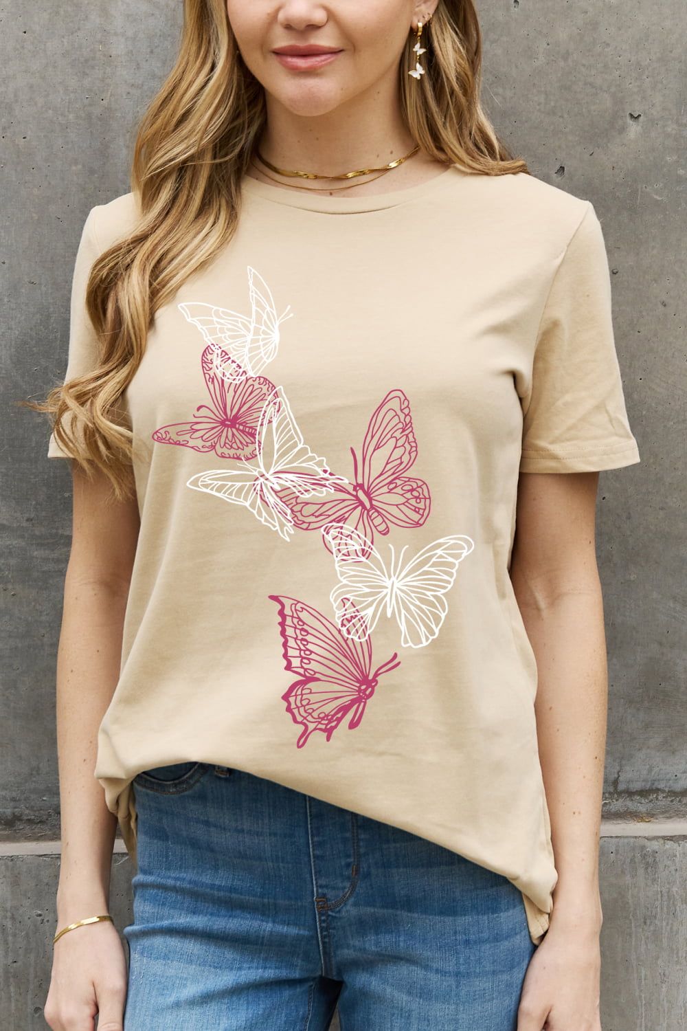 Simply Love Full Size Butterfly Graphic Cotton Tee