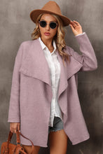 Load image into Gallery viewer, Waterfall Collar Longline Cardigan with Side Pockets
