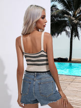 Load image into Gallery viewer, Striped Cropped Knit Tank
