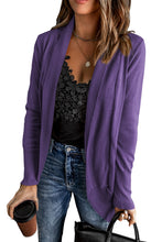 Load image into Gallery viewer, Long Sleeve Ribbed Hem Open Front Longline Cardigan
