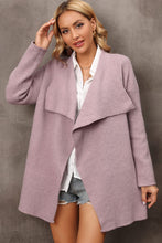 Load image into Gallery viewer, Waterfall Collar Longline Cardigan with Side Pockets
