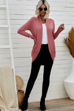 Load image into Gallery viewer, Long Sleeve Ribbed Hem Open Front Longline Cardigan
