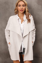 Load image into Gallery viewer, Waterfall Collar Longline Cardigan with Side Pockets
