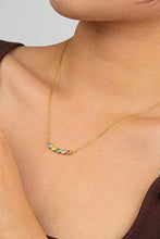 Load image into Gallery viewer, 925 Sterling Silver Rainbow Cubic Zirconia Necklace
