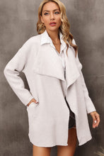 Load image into Gallery viewer, Waterfall Collar Longline Cardigan with Side Pockets
