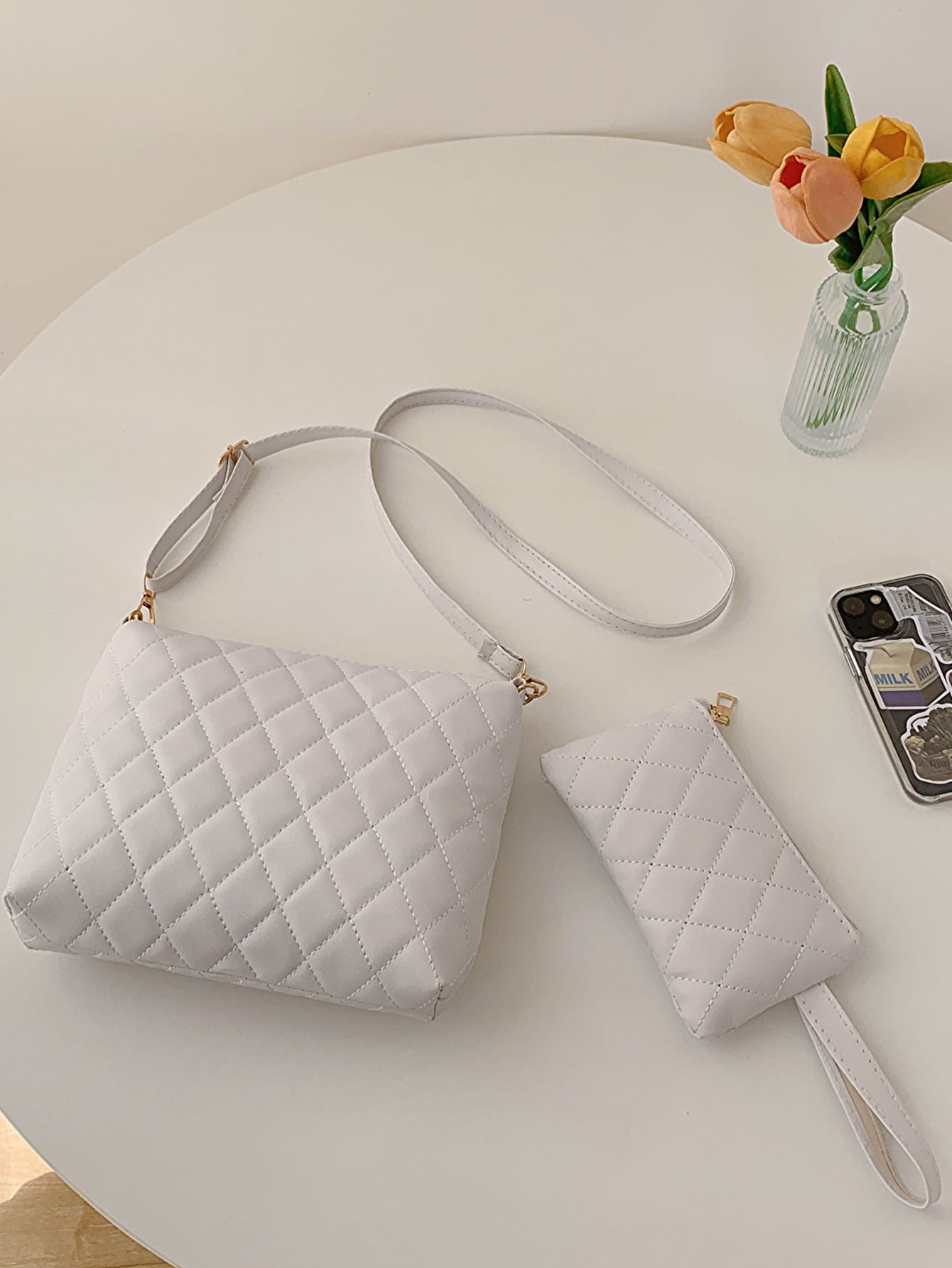 Three-Piece PU Leather Bag Set