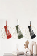 Load image into Gallery viewer, Contrast Fringe Round Macrame Wall Hanging
