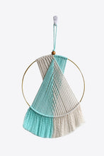 Load image into Gallery viewer, Contrast Fringe Round Macrame Wall Hanging
