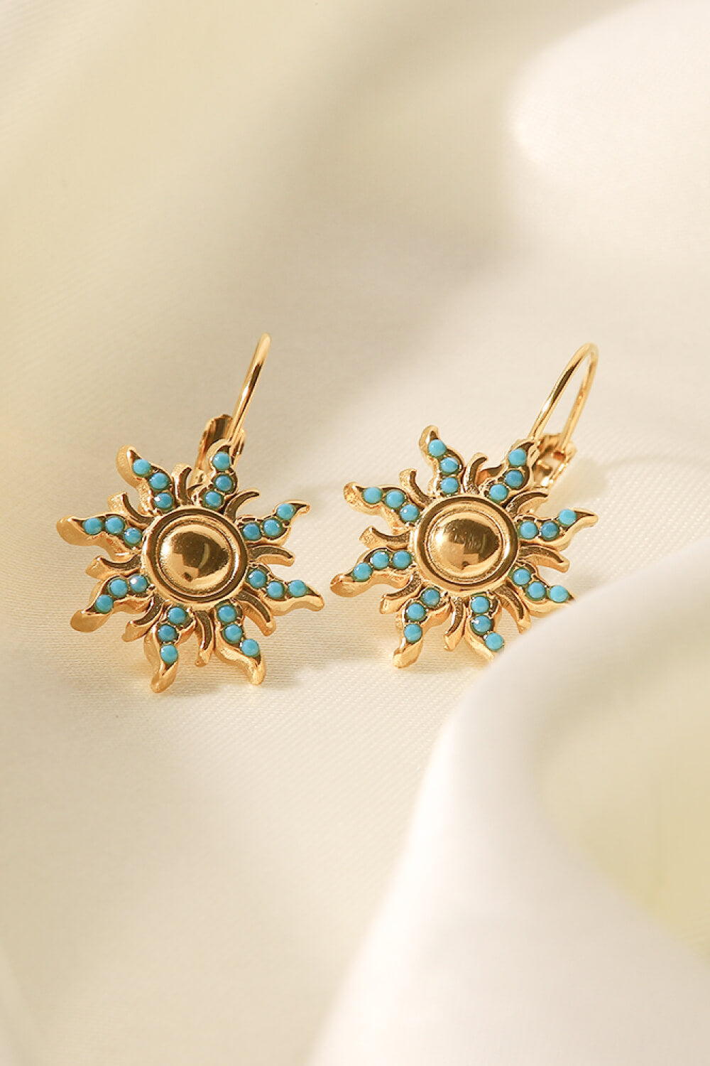 Turquoise Sun Drop Earrings