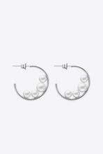 Load image into Gallery viewer, Can&#39;t Stop Your Shine Pearl C-Hoop Earrings
