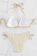 Load image into Gallery viewer, Textured Halter Neck Bikini Set
