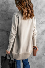 Load image into Gallery viewer, Long Sleeve Ribbed Hem Open Front Longline Cardigan
