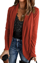 Load image into Gallery viewer, Long Sleeve Ribbed Hem Open Front Longline Cardigan
