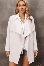 Load image into Gallery viewer, Waterfall Collar Longline Cardigan with Side Pockets
