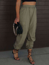 Load image into Gallery viewer, High Waist Drawstring Pants with Pockets
