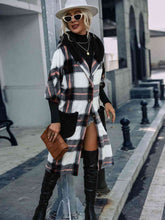 Load image into Gallery viewer, Plaid Button Down Hooded Jacket
