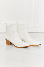 Load image into Gallery viewer, MMShoes Love the Journey Stacked Heel Chelsea Boot in White
