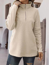 Load image into Gallery viewer, 10.3  Half-Zip Drop Shoulder Sweatshirt
