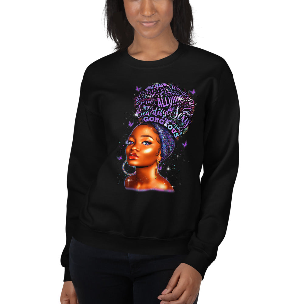 Purple Hoops & High Puffs Sweatshirt