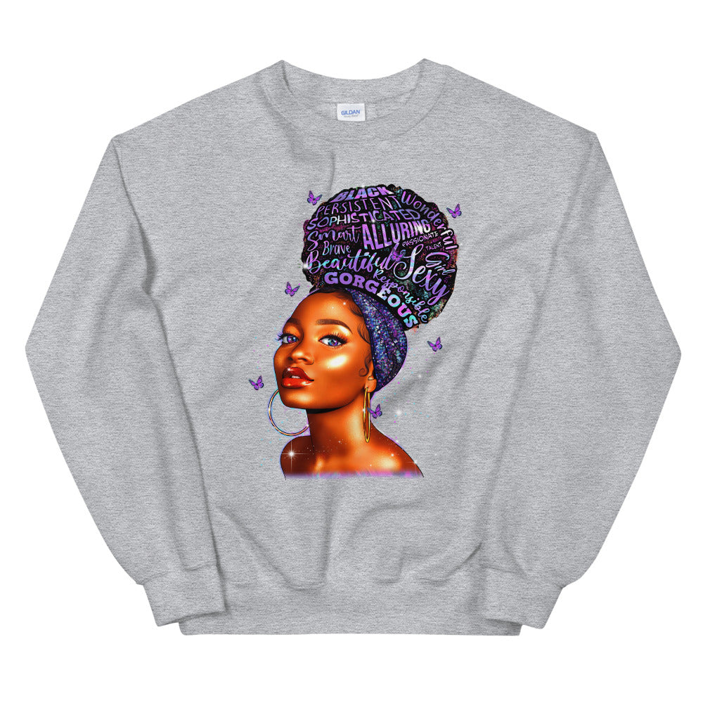 Purple Hoops & High Puffs Sweatshirt